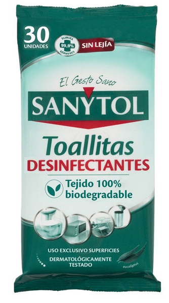 Sanytol Toallitas Desinfectantes Multiusos  30 Unidades