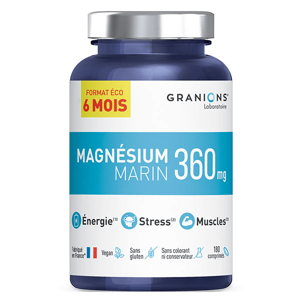 Granions Magnésium Marin 360 mg Format Eco 6 Mois 180 comprimés 3