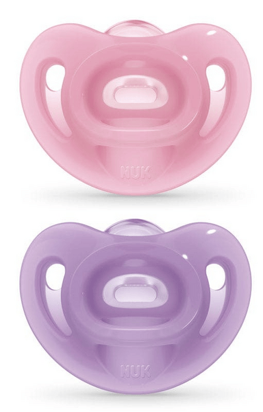Nuk Sensitive Chupete Silicona 6-18m Rosa y Lila 2 uds