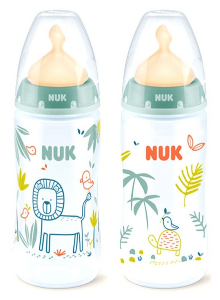 Nuk Biberón First Choice+ Jungle Talla M 0-6m Látex 300 ml Verde