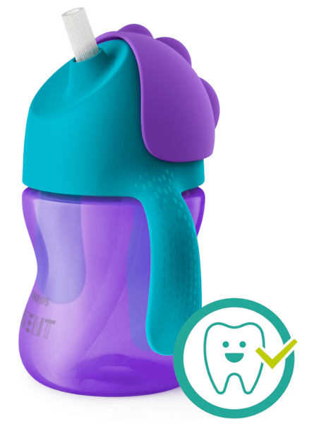 Philips Avent Vaso Pajita Y Asas +6m 210 Ml Morado