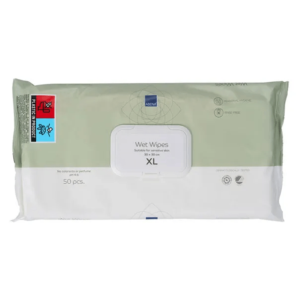 Lingettes imprégnées XL 30x30cm 50 unités