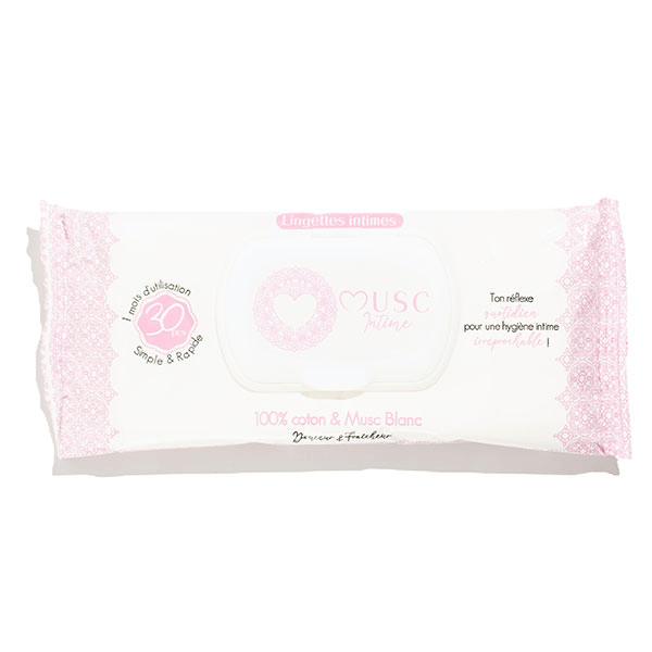 Musc Blanc - L’irrésistible Lingettes Intime 30 unités 2