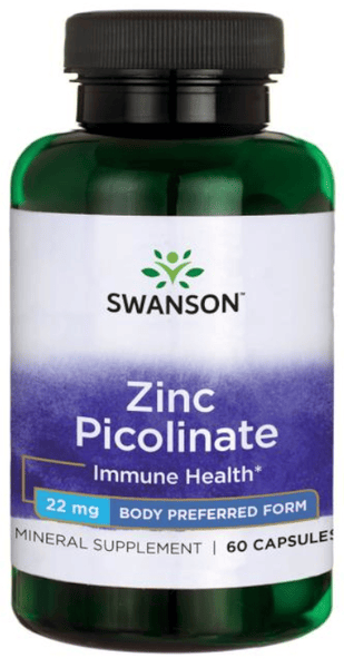 Swanson Picolinato De Zinc Forma Preferida Para El Cuerpo, 22Mg - 60 Cápsulas - Imagen 3