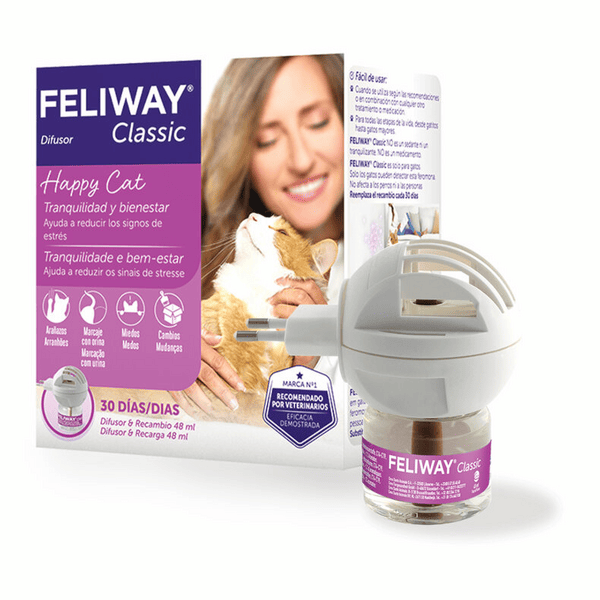 Feliway Classic Difusor + Recambio 30 Días Tranquilidad Y Bienestar Gatos