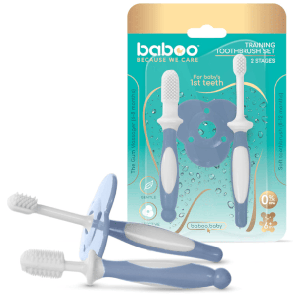 Baboo Set de Cepillo de Dientes Blue Haze +6m 2 uds
