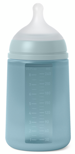Suavinex Biberón Botella De Silicona Tetina Fisiológica Sx Pro Flujo Medio Azul