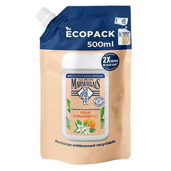 Recharge Crème de Douche Fleur d'Oranger Bio 500ml 2