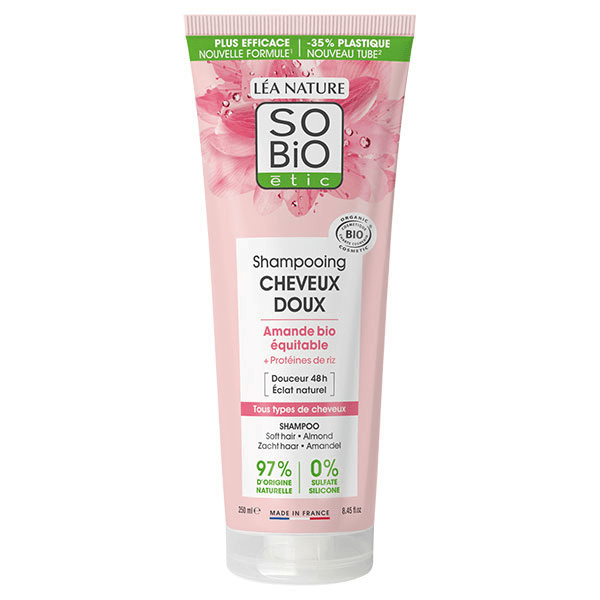 So'Bio Étic Cheveux Doux Shampoing Amande & Protéines de Riz Bio 250ml 3