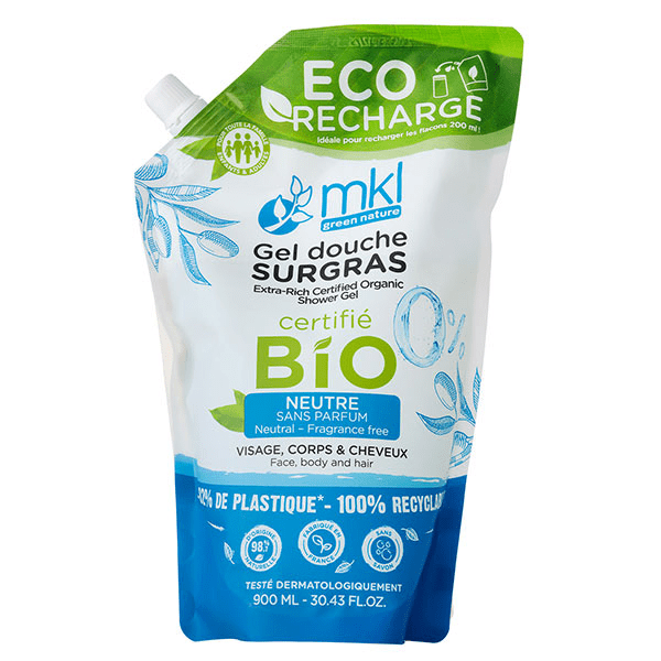 Eco-recharge Gel Douche Bio** Neutre 900ml 3