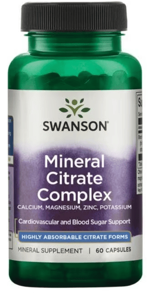 Swanson Mineral Citrato Complex 60 Cápsulas