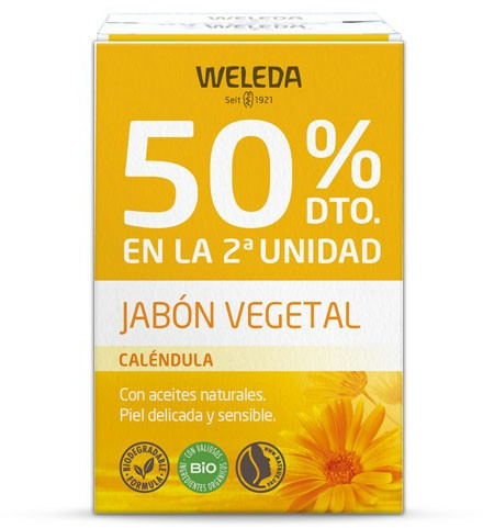 Weleda Jabón Vegetal Caléndula Duplo 2 X 100 Gr