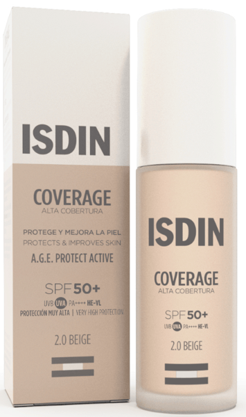 Isdin Coverage Base Maquillaje SPF50+ Tono 2 Beige 30 ml