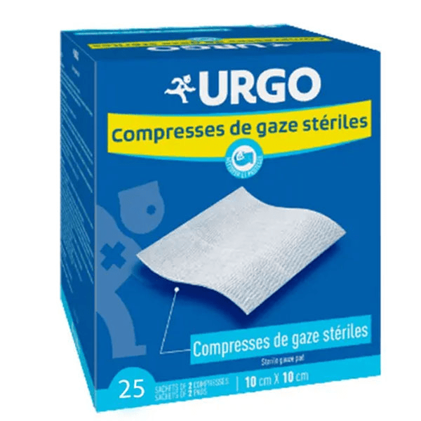 Soins Infirmiers Compresse de Gaze Stérile 10 x 10cm 25 unités 2