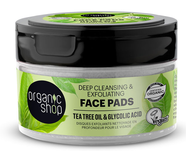 Organic Shop Discos Exfoliantes Árbol De Té Y Ácido Glicólico 20 Uds