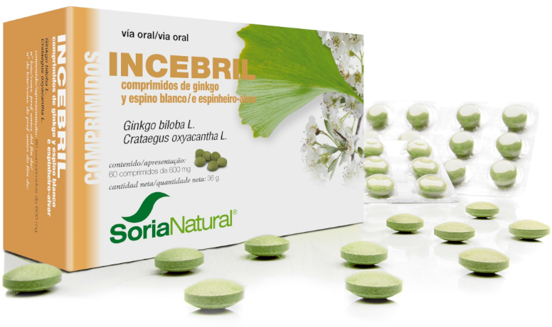 Soria Natural Incebril Ginkgo Y Espino Blanco 60 Comprimidos