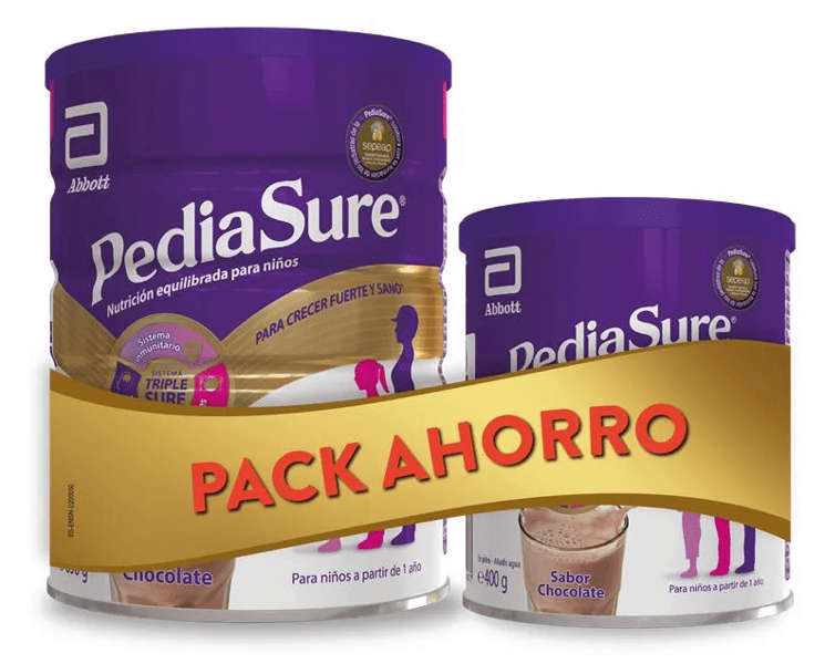 Pediasure Sabor Chocolate 850 gr + 400 gr Pack Ahorro