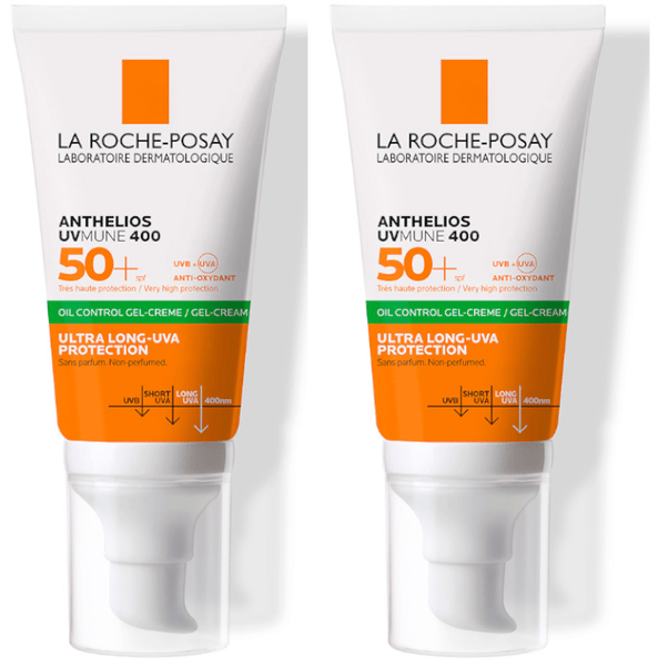 La Roche Posay Anthelios UV Mune 400 Oil Control Gel-Crema Toque Seco SPF50+ 2x50 ml