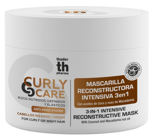 TH Pharma Curly Care Mascarilla Reconstructora Intensiva 3 En 1 300ml