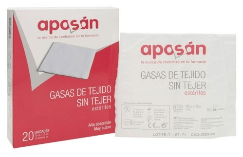 Aposán Gasa Tejido Sin Tejer 10 x 10 cm 20 uds