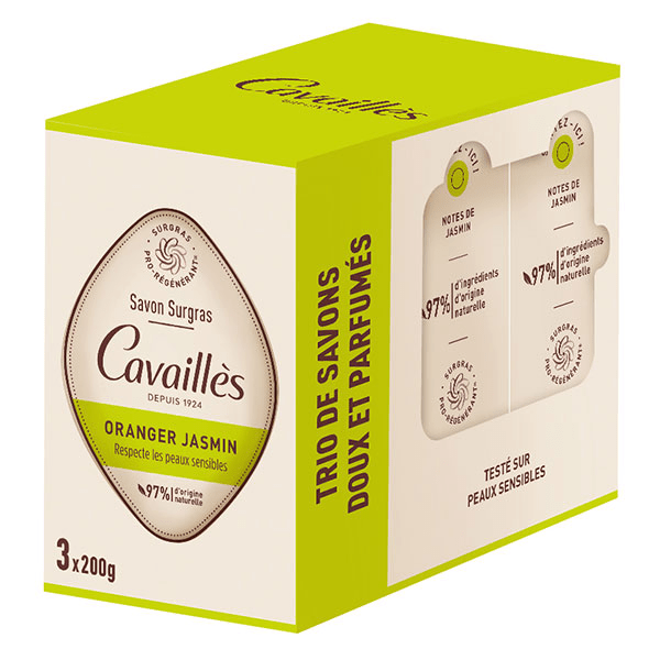 Cavailles Savon surgras Oranger jasmin 3X200gr 5