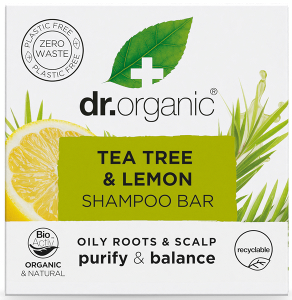 Dr. Organic Champú Sólido Árbol De Té Y Limón 75 Gr