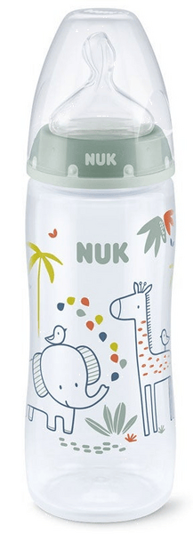 Nuk Biberón First Choice+ Jungle Talla XL 6-18m Silicona 360 ml Verde
