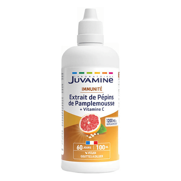 EXTRAIT DE PÉPINS DE PAMPLEMOUSSE 1200 mg Immunité 100 ml à diluer