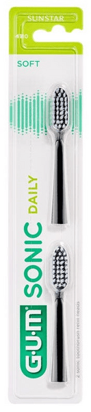 Gum Negro Sonic Recambio Cepillo Dientes 2 Uds - Imagen 2