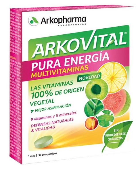Arkovital Pura Energía 30 Comprimidos