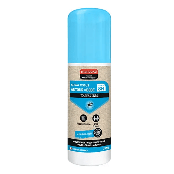 Tissu/Moustiquaires Autour De Bebe Spray répulsif 75ml 2