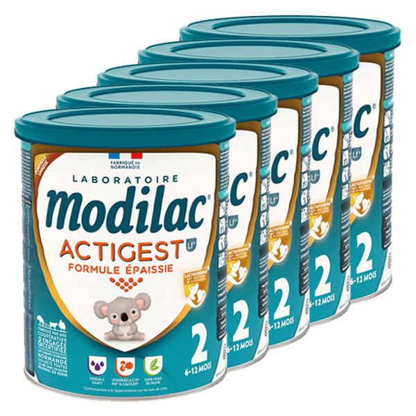 Actigest Lait Infantile 2ème Âge Lf+2 800g Lot de 5