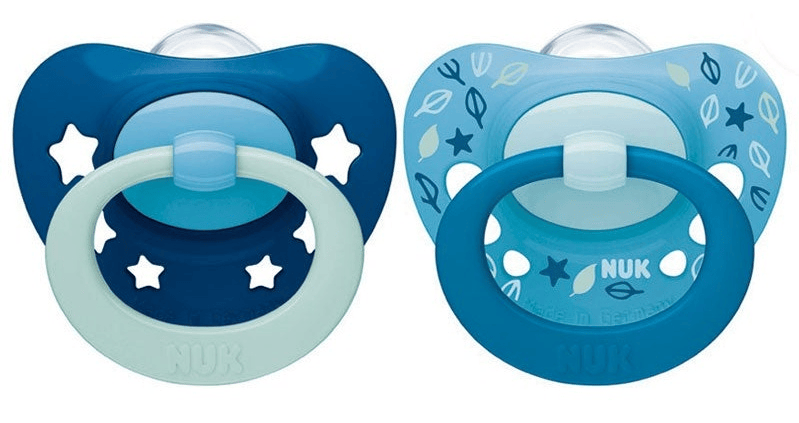 Nuk Chupete Classic Happy Days T2 Silicona Azul 2 Uds