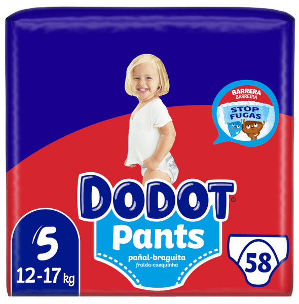 Dodot Pants Pañal-Braguita T5 (12-17 kg) 58 uds