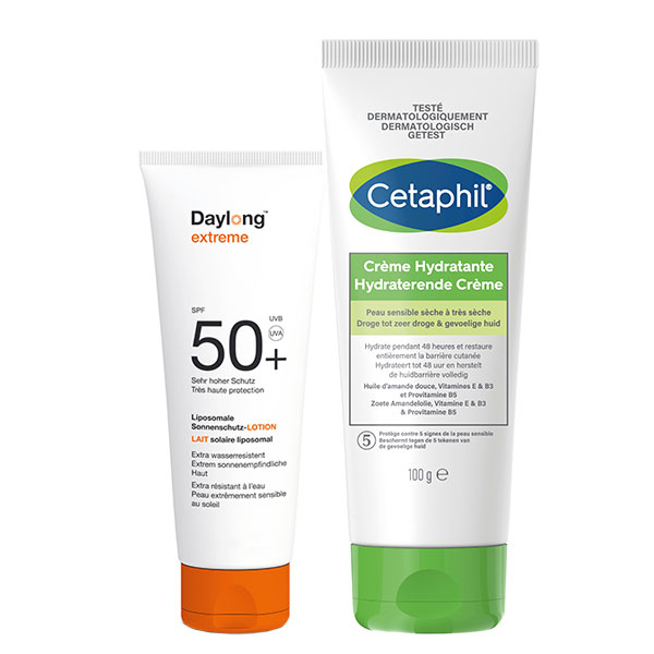 Daylong Extreme + Routine protection et hydratation - Lait Solaire SPF50+ et Crème Hydratante