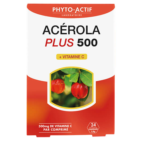 Phyto-actif, Acerola Plus 500 24 comprimés