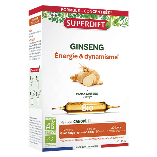 Ginseng Bio - 20 ampoules de 10ml