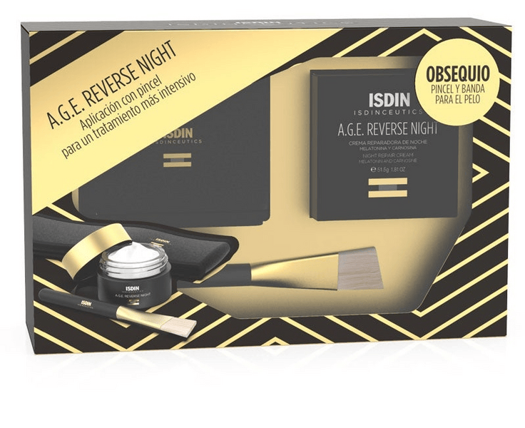 Isdin IsdinCeutics Age Reverse Night + Banda para el pelo + Brocha