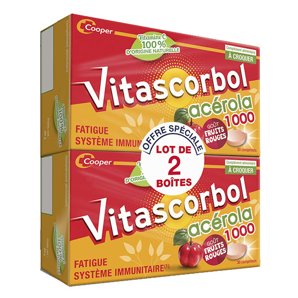 Complément alimentaire vitamine C Acérola lot 2x 30 comprimés 5