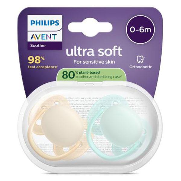 Ultra Soft jour 0-6M Uni Nature x2, sans BPA 2
