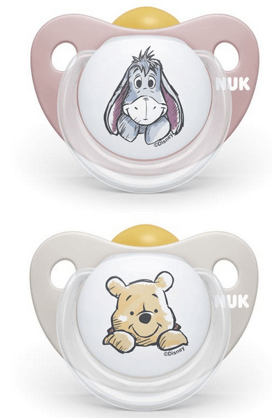 Nuk Trendline Chupete Látex Winnie the Pooh 0-6m Beig y Rosa 2 uds