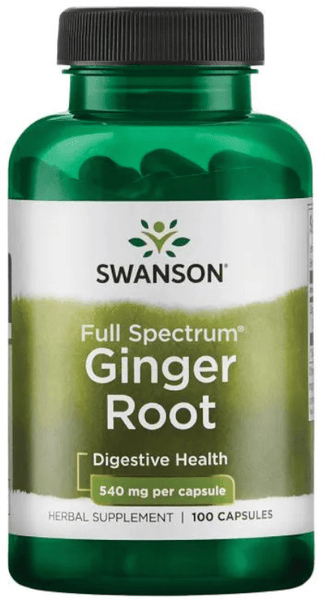 Swanson Full Spectrum Raíz De Jengibre 540Mg 100 Cápsulas