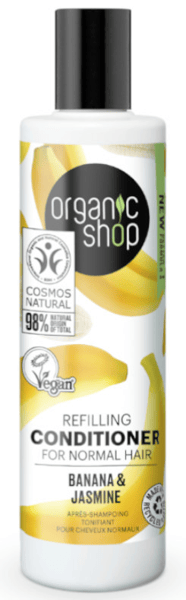 Organic Shop Acondicionador para Cabello Normal Plátano y Jazmín 280 ml