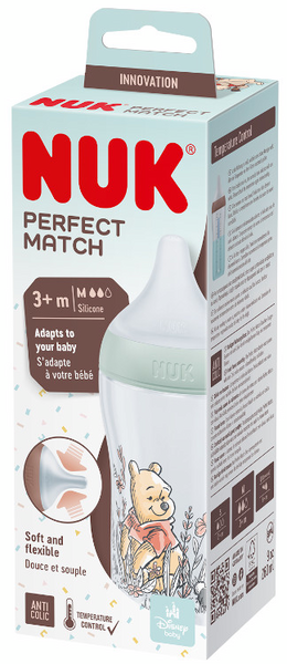 Nuk Biberón Perfect Match Winnie The Pooh Flujo Medio +3m 260 Ml