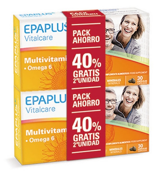 Epaplus Vitalcare Multivitamin + Omega 6 Duplo 2x30 Cápsulas