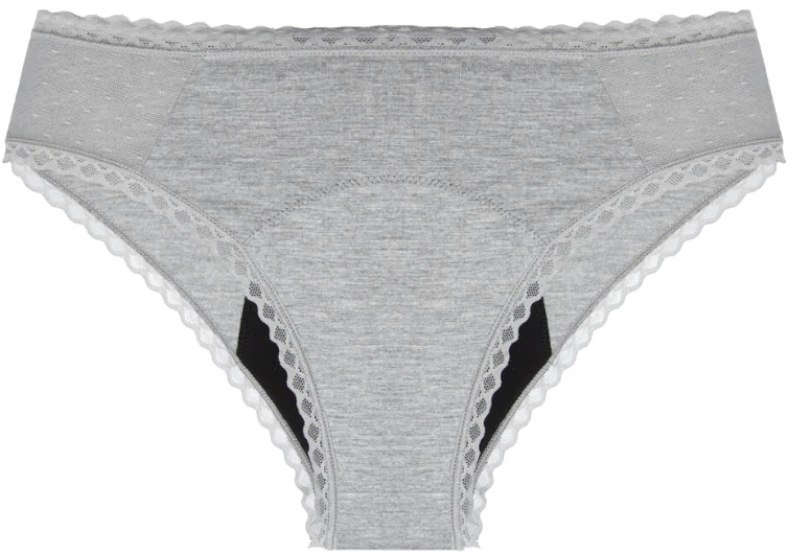 MyAlma Braguita Menstrual 100% Algodón Orgánico Y Bambú M Gris