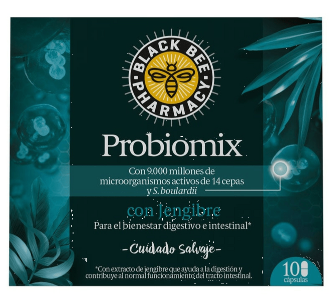 Black Bee Probiomix Con Jengibre 10 Cápsulas
