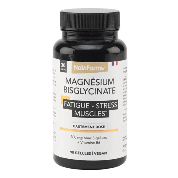 Bisglycinate de magnésium Fatigue, Stress, Muscles 90 gélules 3