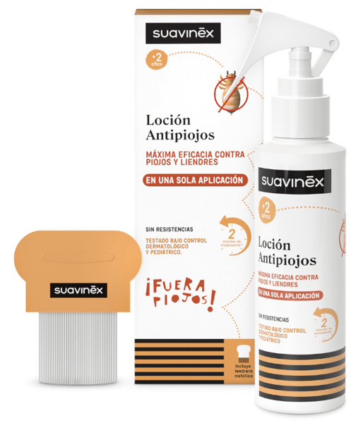 Suavinex Loción Antipiojos y Liendres 125 ml + Lendrera +2 Años