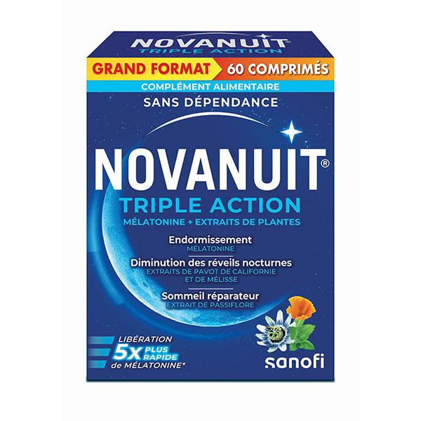 triple action Sommeil mélatonine – Réveils nocturnes - 60 comprimés 4
